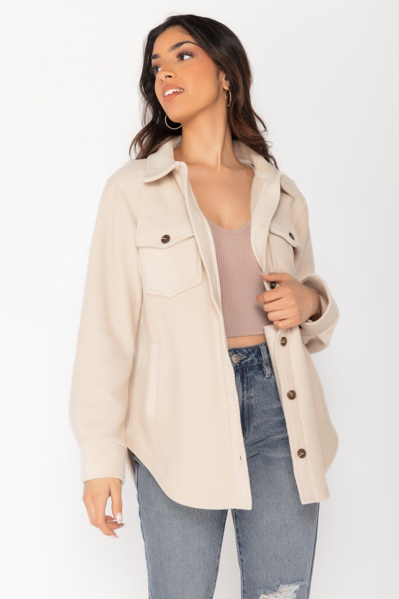 Polar Fleece Shacket sold by Eclipse