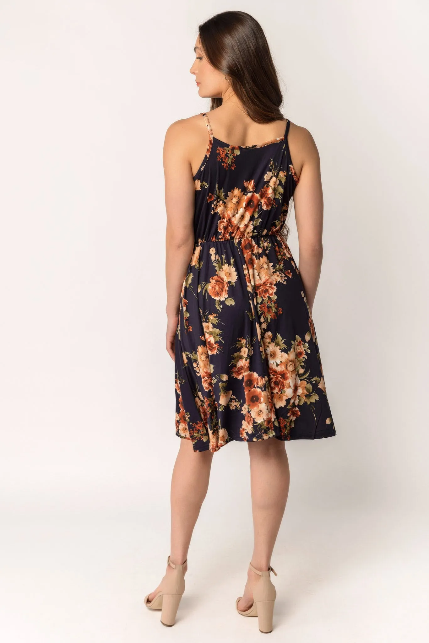 Floral Brushed Midi Dress with Elastic Waist sold by Eclipse product image thumbnail 2