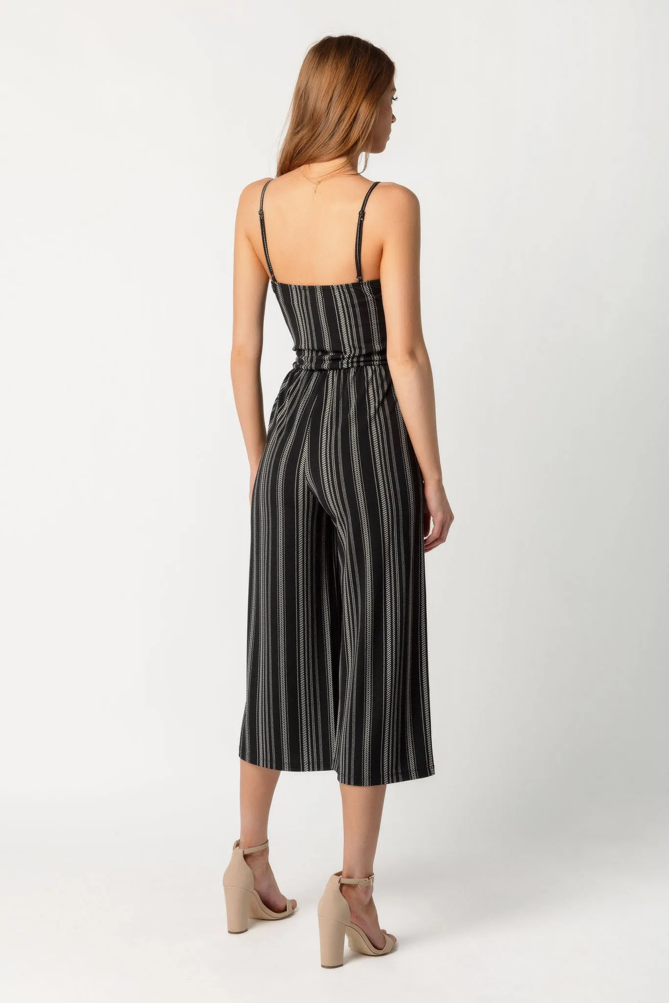 Novelty Stripe Spaghetti Strap Culotte Jumpsuit sold by Eclipse product image thumbnail 2