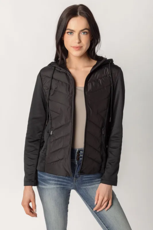 Quilted Puffer/Knit Hooded Jacket sold by Eclipse