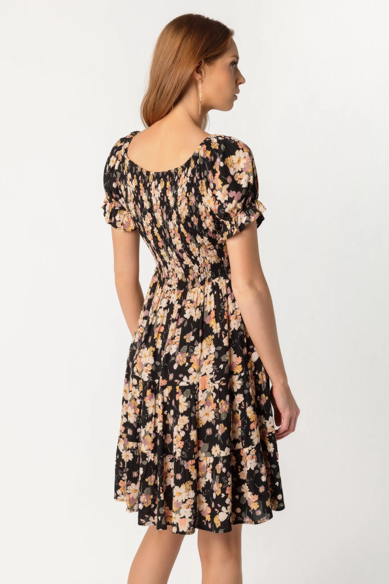 Floral Puff Sleeve Tiered Dress sold by Eclipse product image thumbnail 2