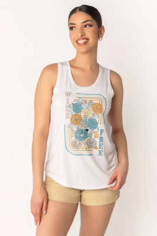 Wild & Free Graphic Tank sold by Eclipse