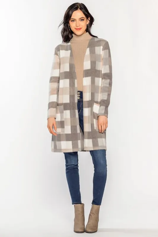 Buffalo Plaid Plush Cardigan sold by Eclipse