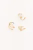 Rhinestone Hoop Earrings Set sold by Eclipse