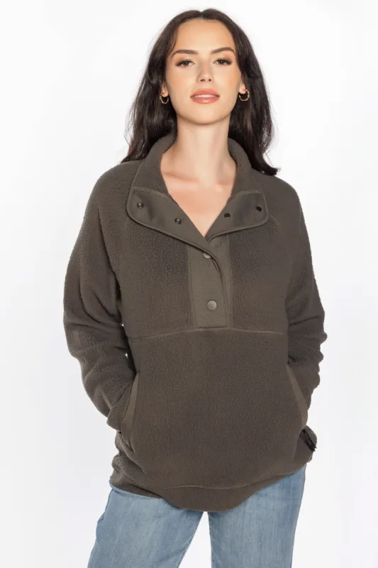 Polar Fleece Half Placket Sweater sold by Eclipse