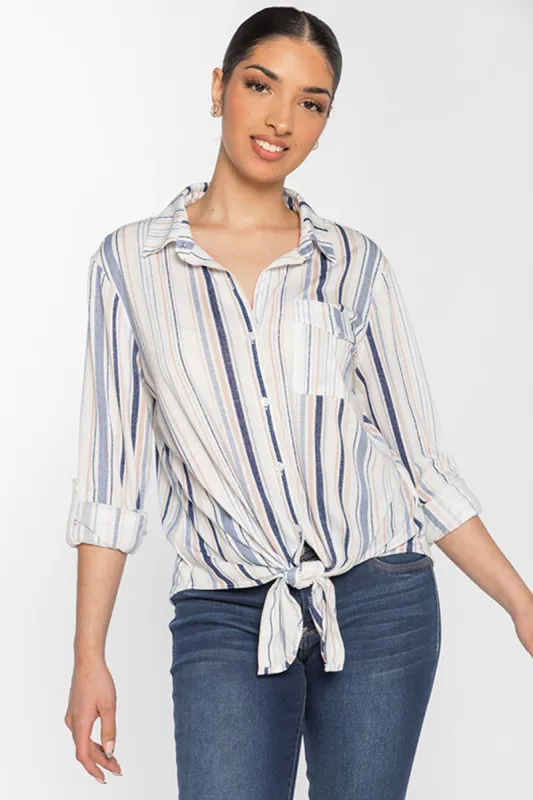 Stripe Knit 1-Pocket Shirt sold by Eclipse