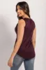 Sleeveless V-Neck Top with Shirttail Hem sold by Eclipse