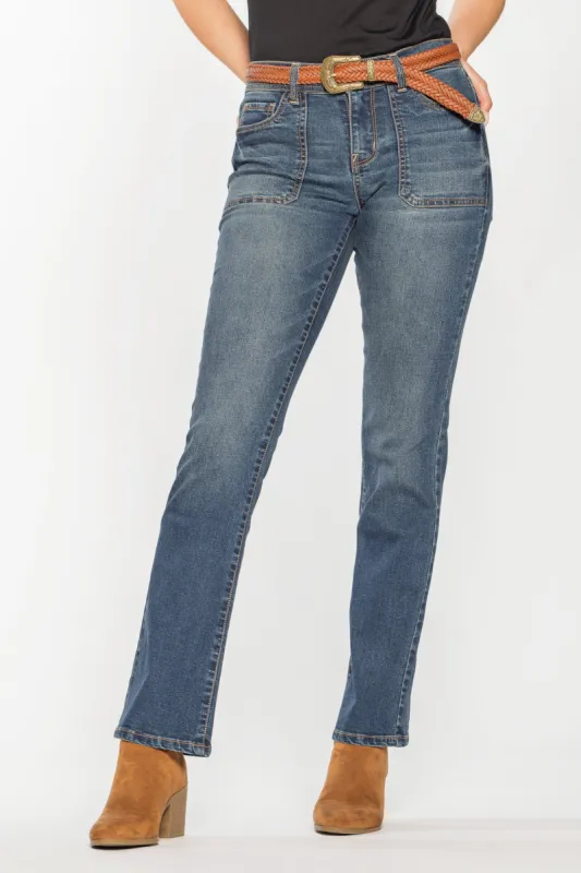 WallFlower Bootcut Jean with Braided Western Belt sold by Eclipse