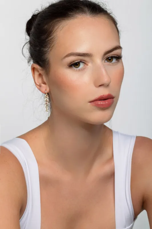 Olive Leaf Drop Earrings sold by Eclipse