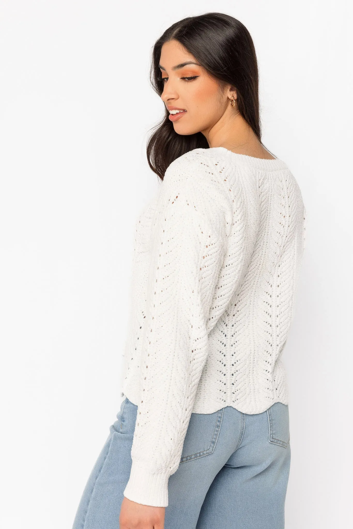 Chenille Scalloped-Hem Sweater sold by Eclipse product image thumbnail 2