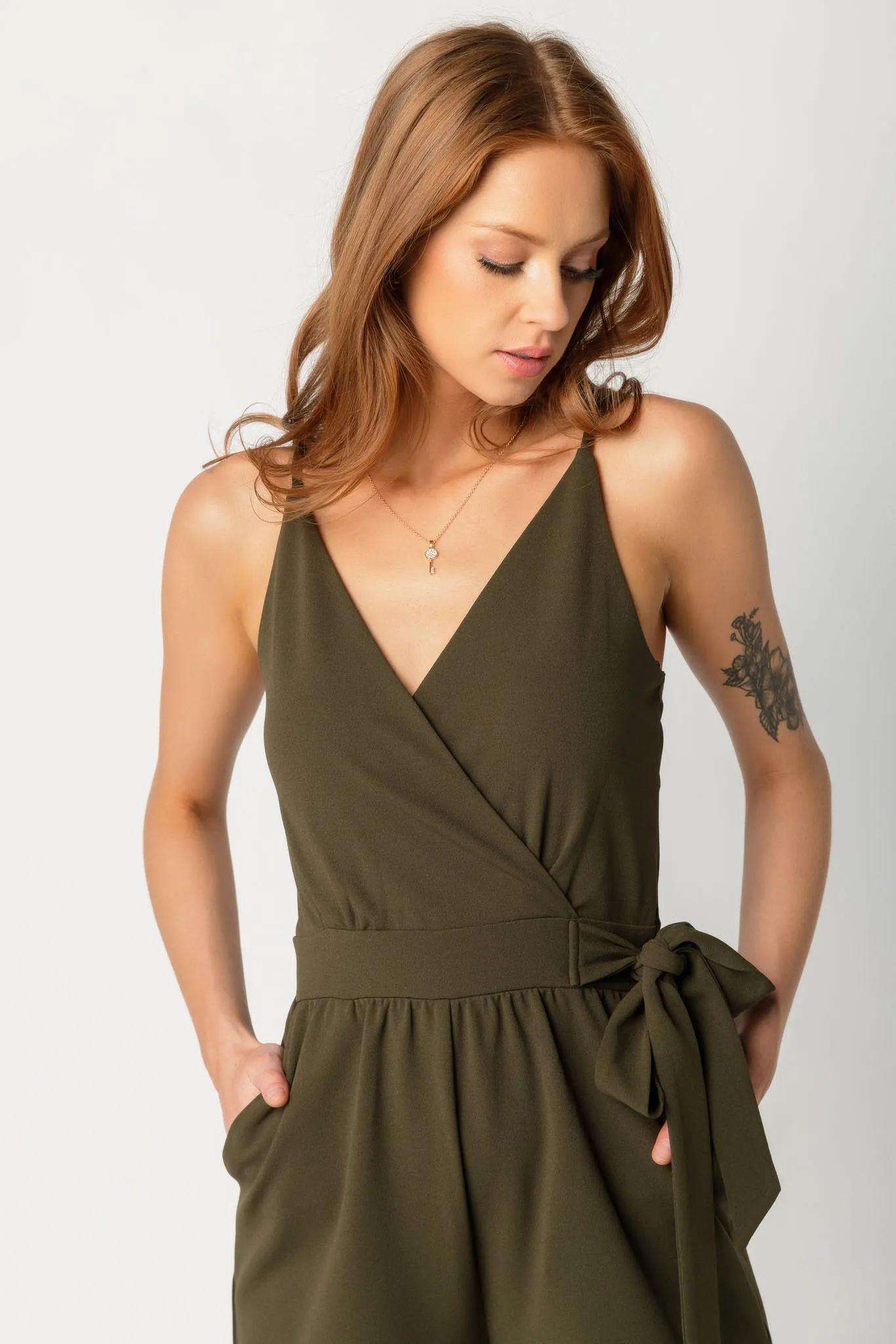 Scuba Crepe Spaghetti Strap Culotte Jumpsuit sold by Eclipse product image thumbnail 3