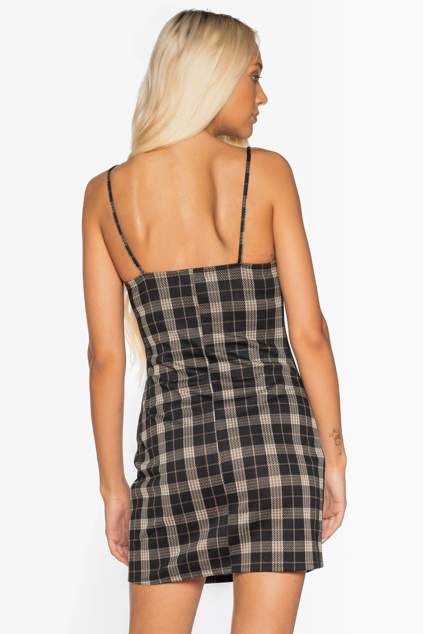 Plaid Dress with Side Slit sold by Eclipse product image thumbnail 3