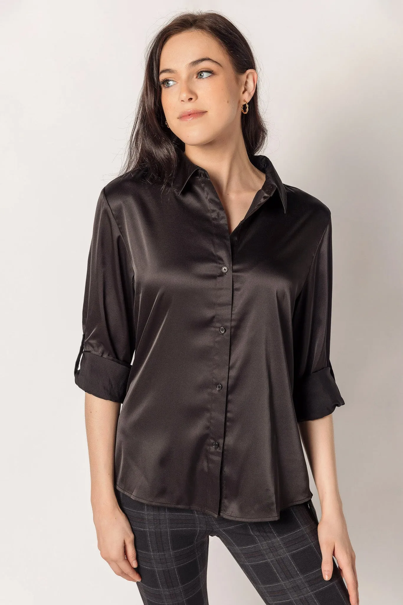 Satin Long Sleeve Shirt sold by Eclipse