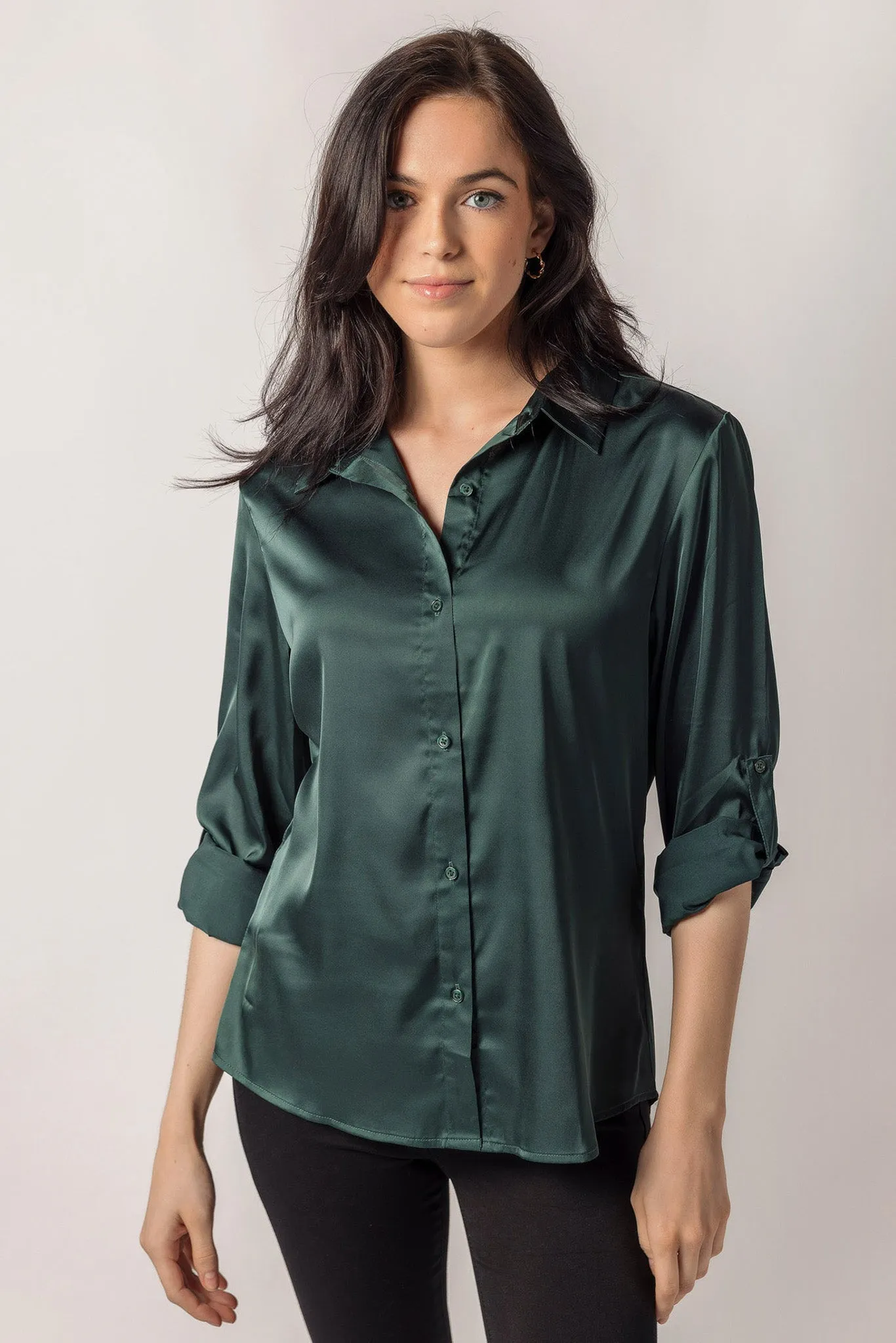 Satin Long Sleeve Shirt sold by Eclipse product image thumbnail 3