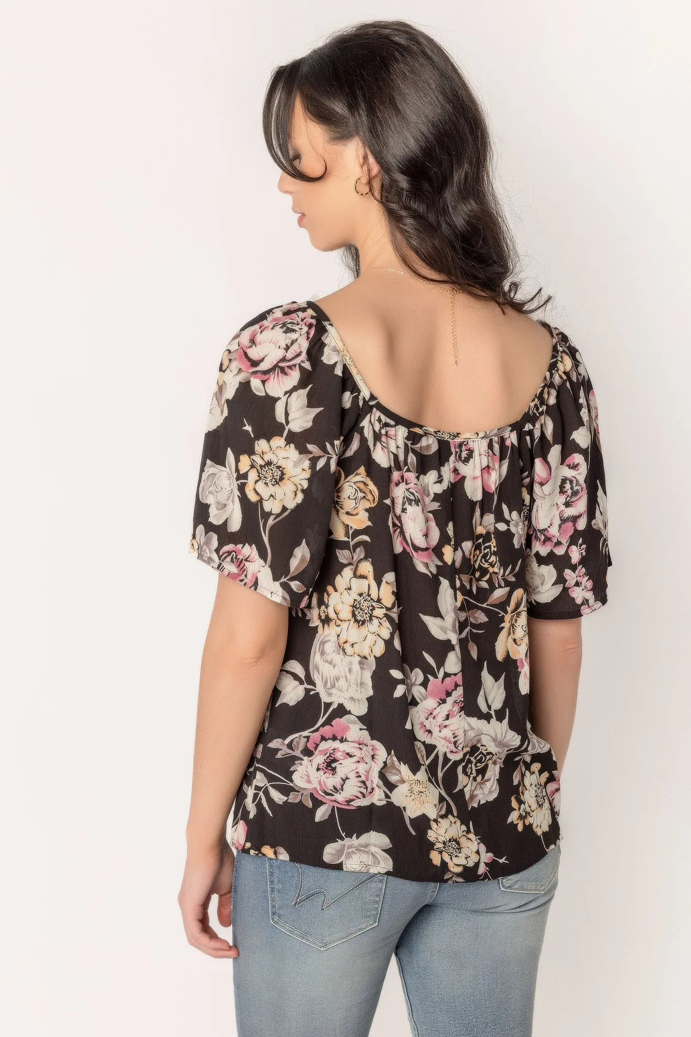 Floral Square Neck Peasant Blouse sold by Eclipse product image thumbnail 2