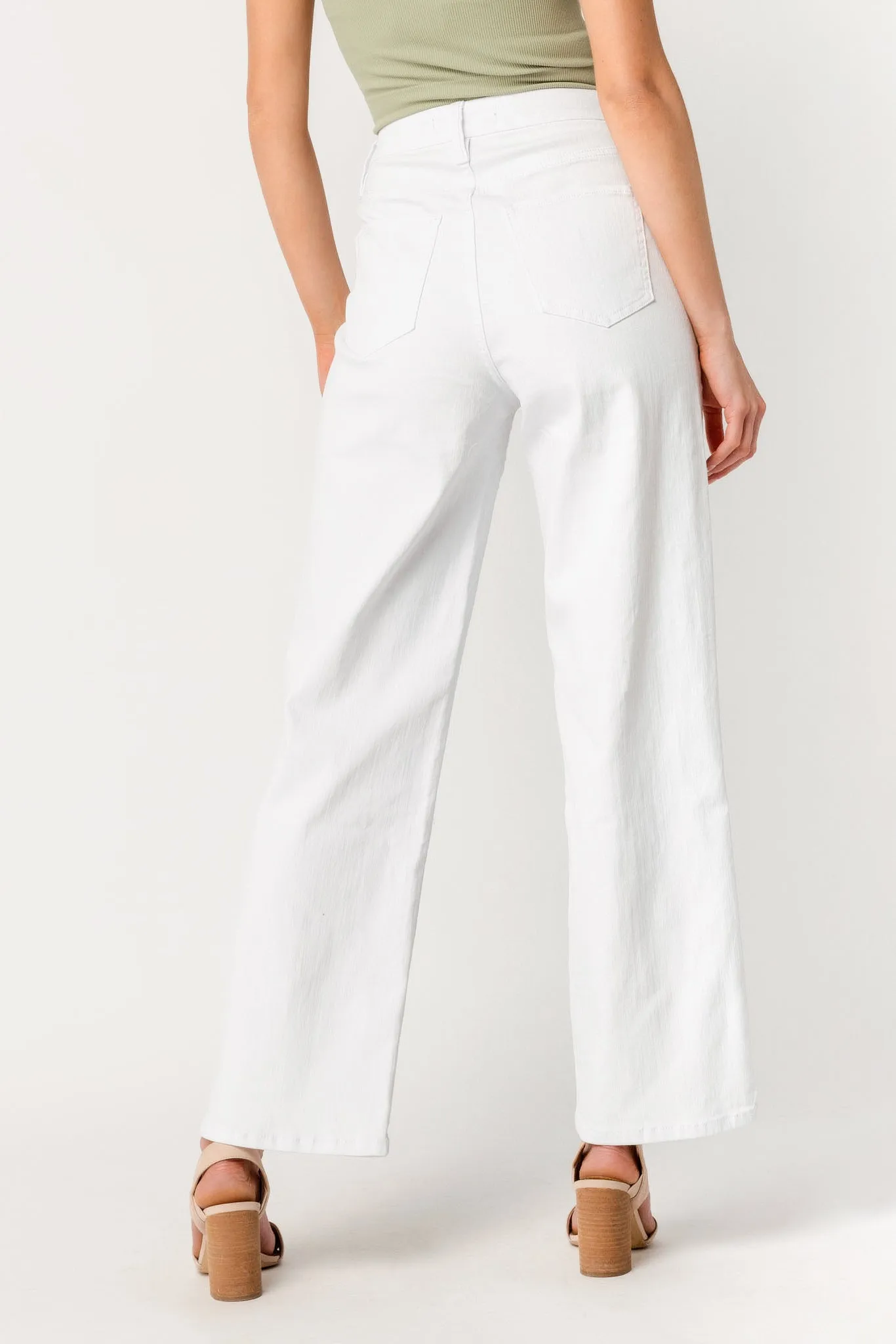 YMI White Curvy High-Rise Wide Leg Jean sold by Eclipse product image thumbnail 3
