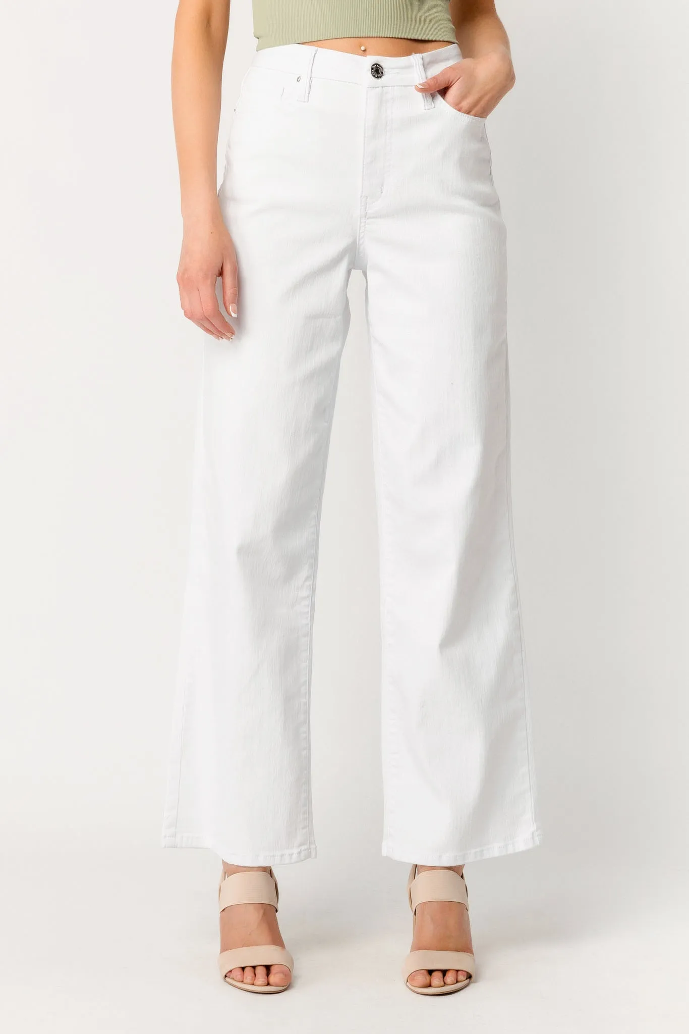 YMI White Curvy High-Rise Wide Leg Jean sold by Eclipse product image thumbnail 2