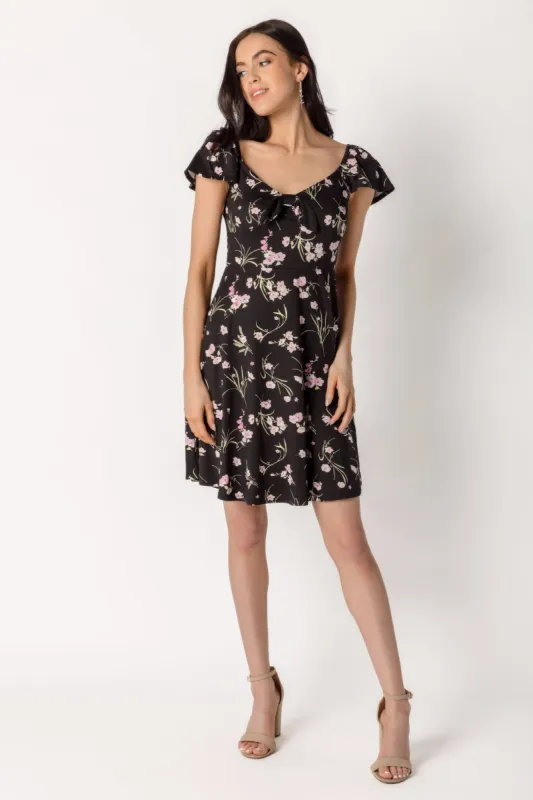 Small Floral Brushed Peasant Skater Dress sold by Eclipse