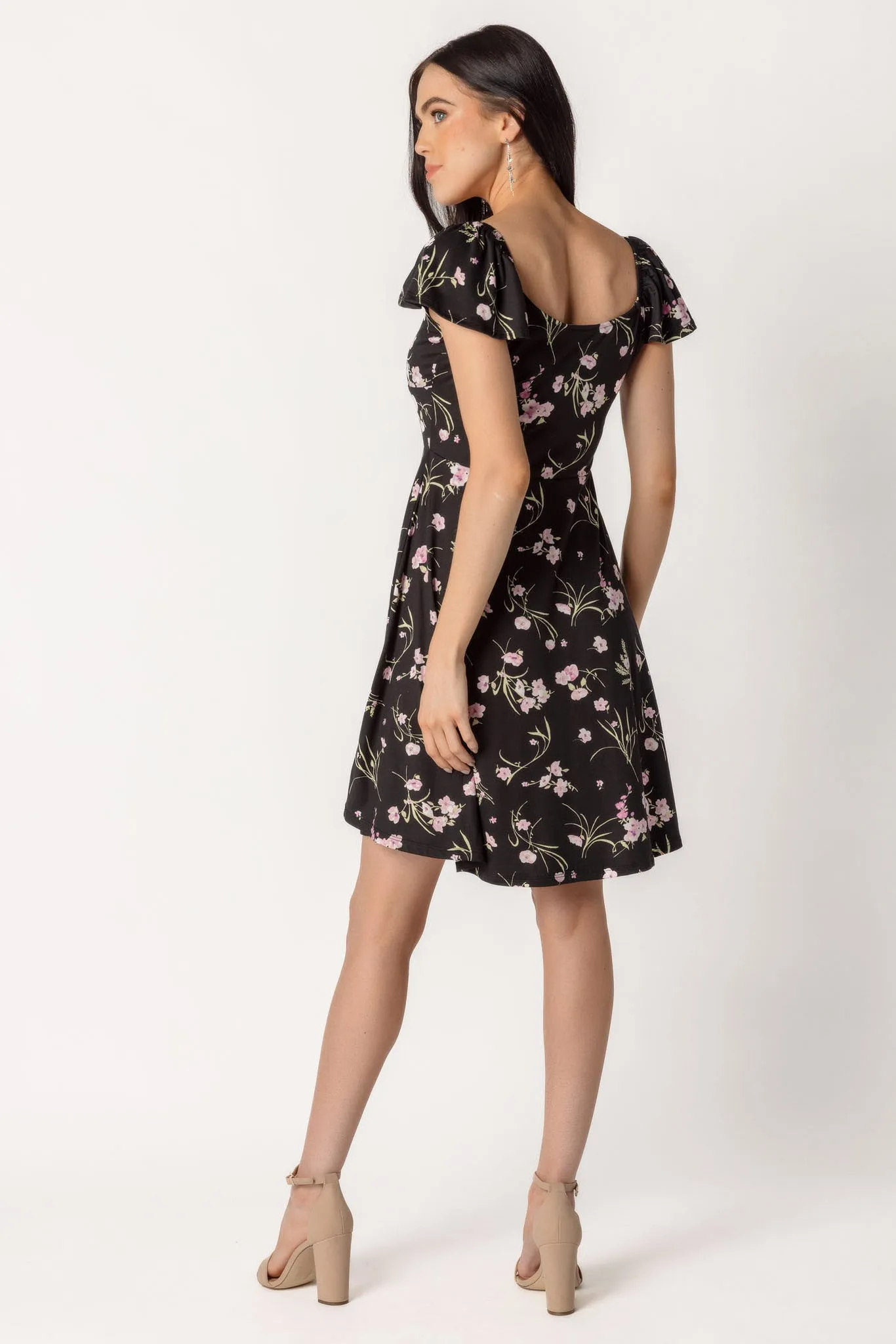 Small Floral Brushed Peasant Skater Dress sold by Eclipse product image thumbnail 2