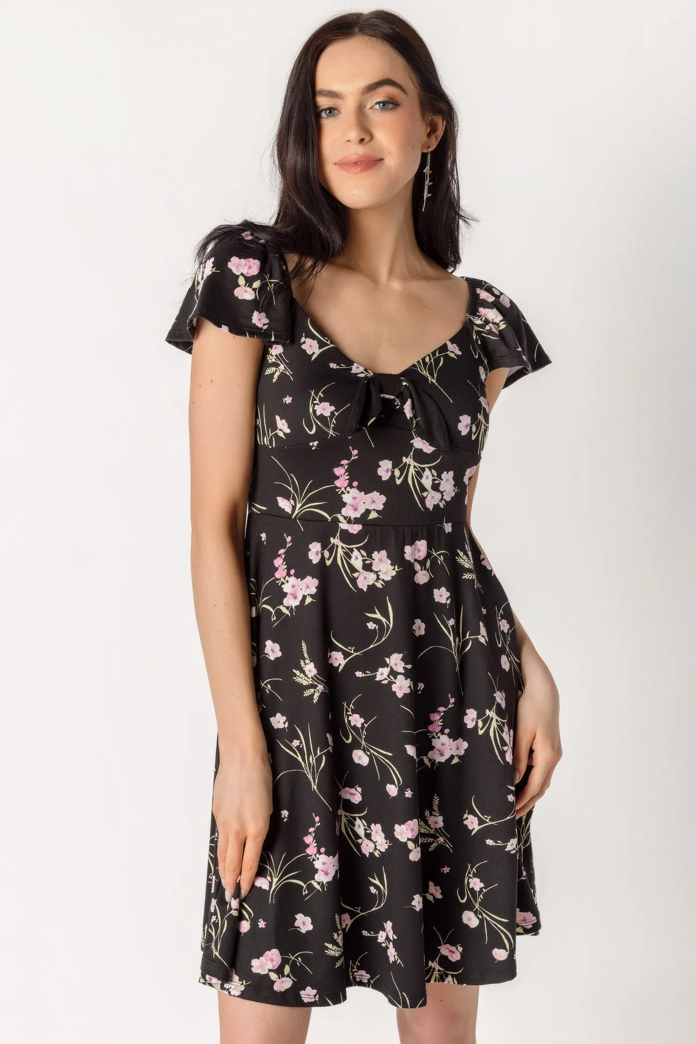 Small Floral Brushed Peasant Skater Dress sold by Eclipse product image thumbnail 3