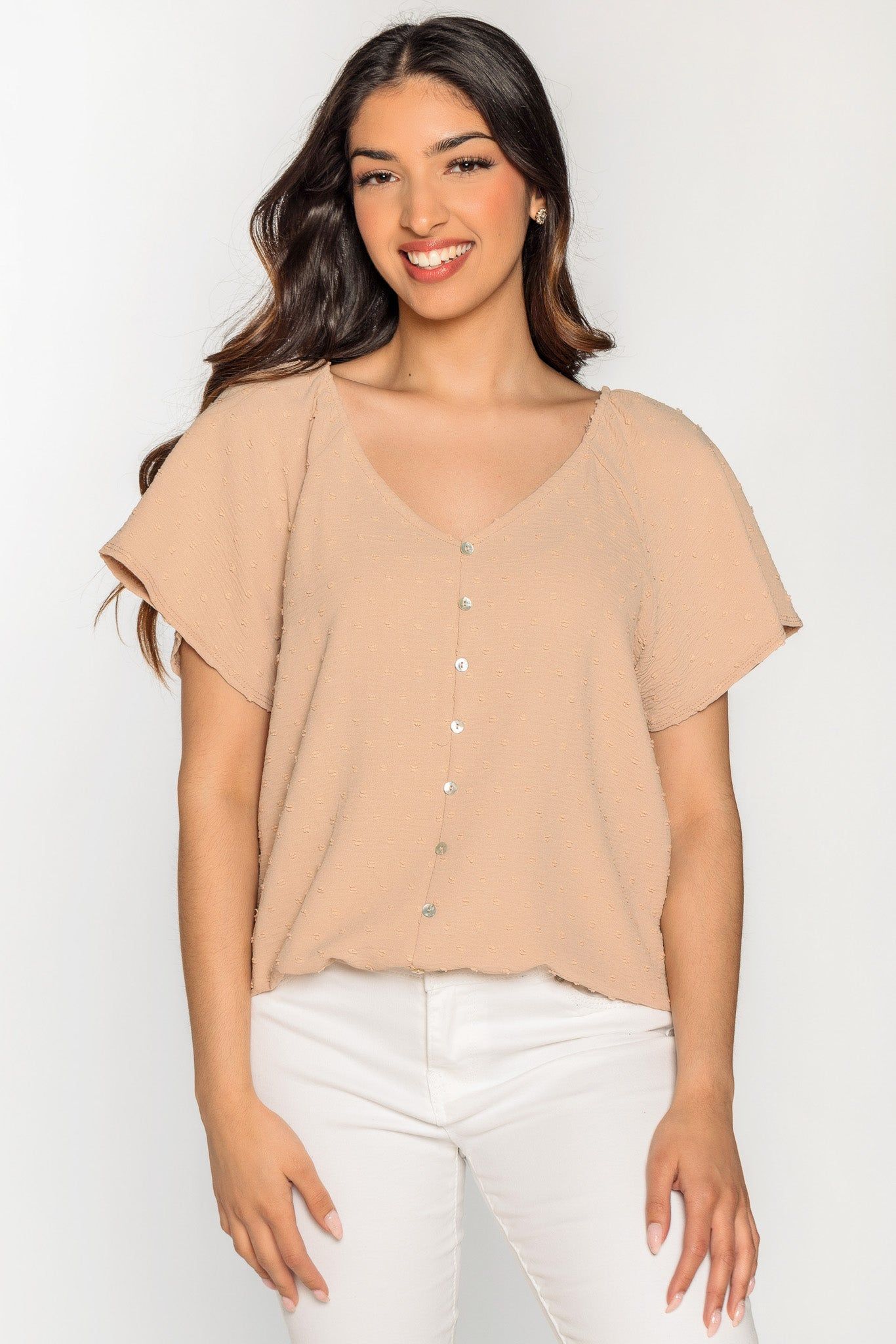 Airflow Dot Peasant Top sold by Eclipse
