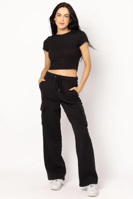 Fleece Wide-Leg Cargo Pant sold by Eclipse