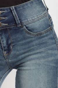 WallFlower Dulce Wash High-Rise Skinny Jegging with Triple Button sold by Eclipse