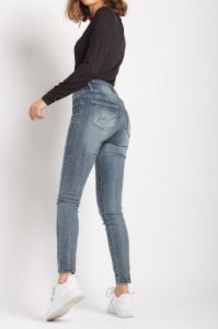 WallFlower Dulce Wash High-Rise Skinny Jegging with Triple Button sold by Eclipse
