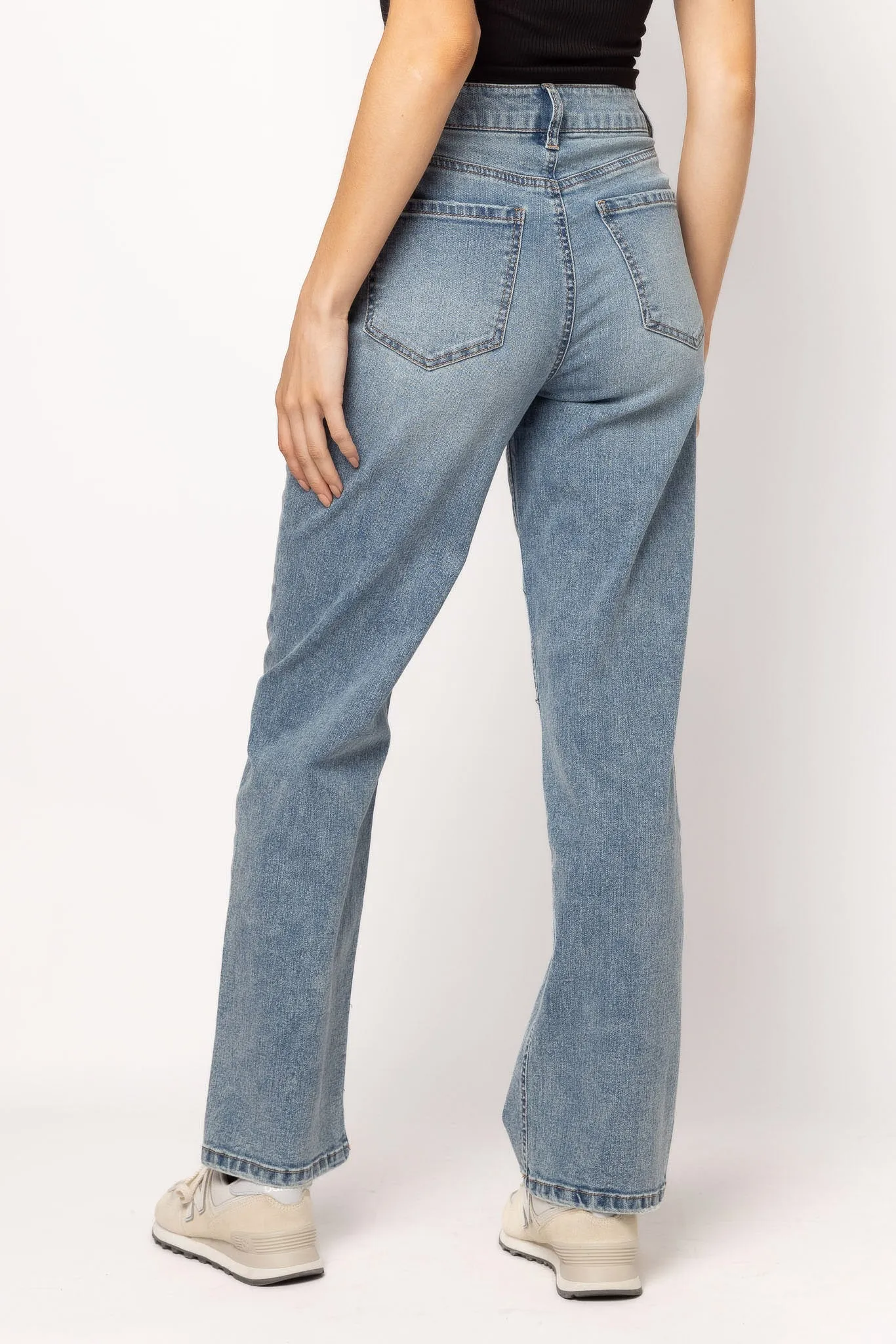 Celebrity Pink Mid-Wash High-Rise Straight Jean sold by Eclipse product image thumbnail 2