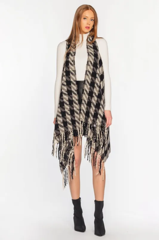 Houndstooth Blanket Vest sold by Eclipse