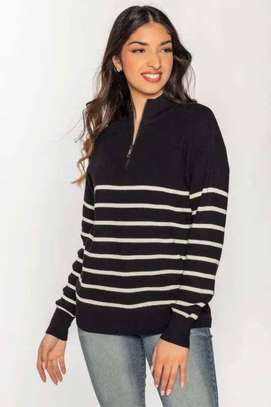 Striped Half-Zip Sweater sold by Eclipse