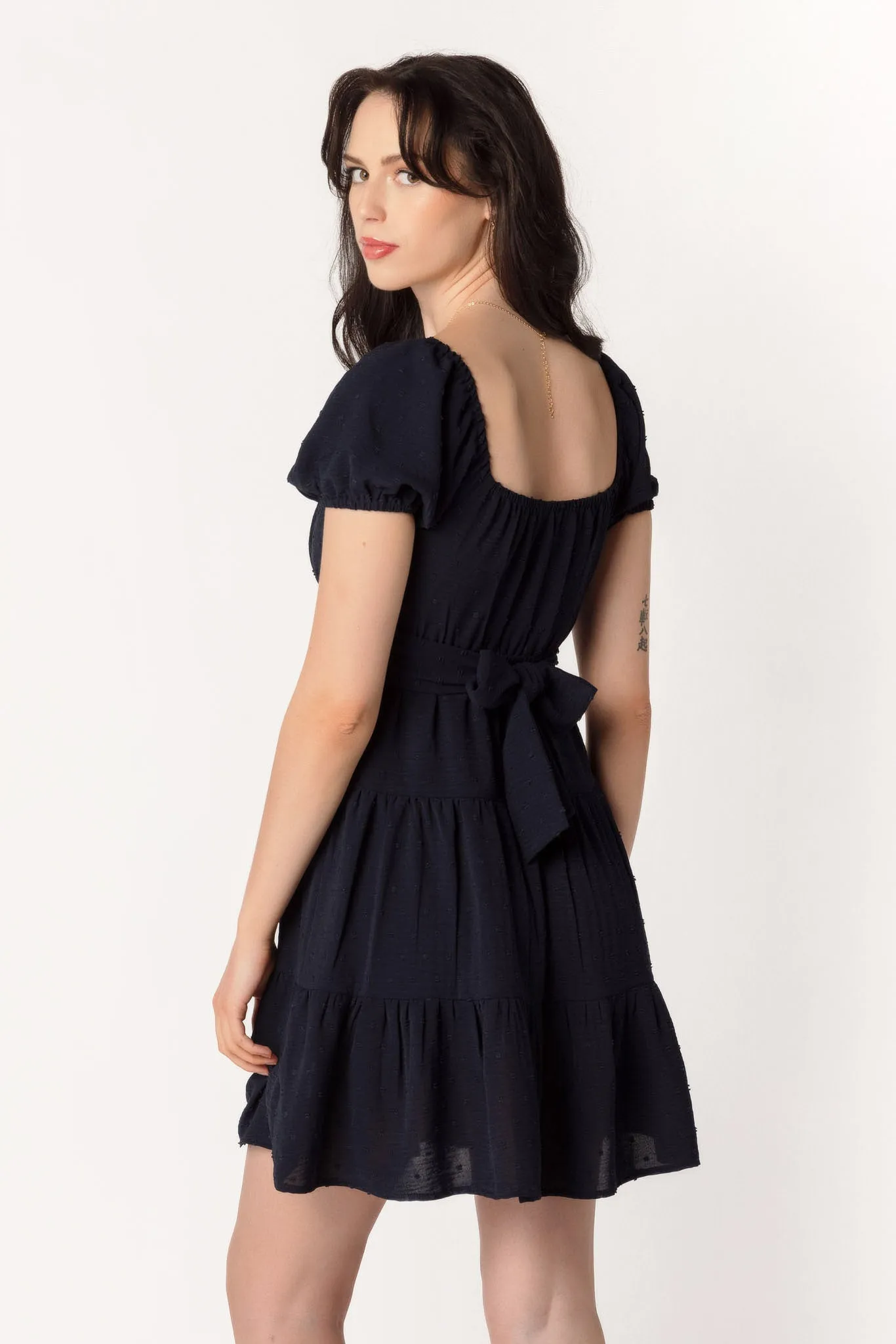 Airflow Swiss Dot Peasant Dress with Tie-Back sold by Eclipse product image thumbnail 2