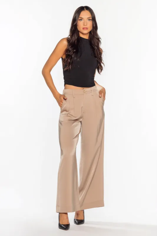 Satin Pleated Pant made by Eclipse