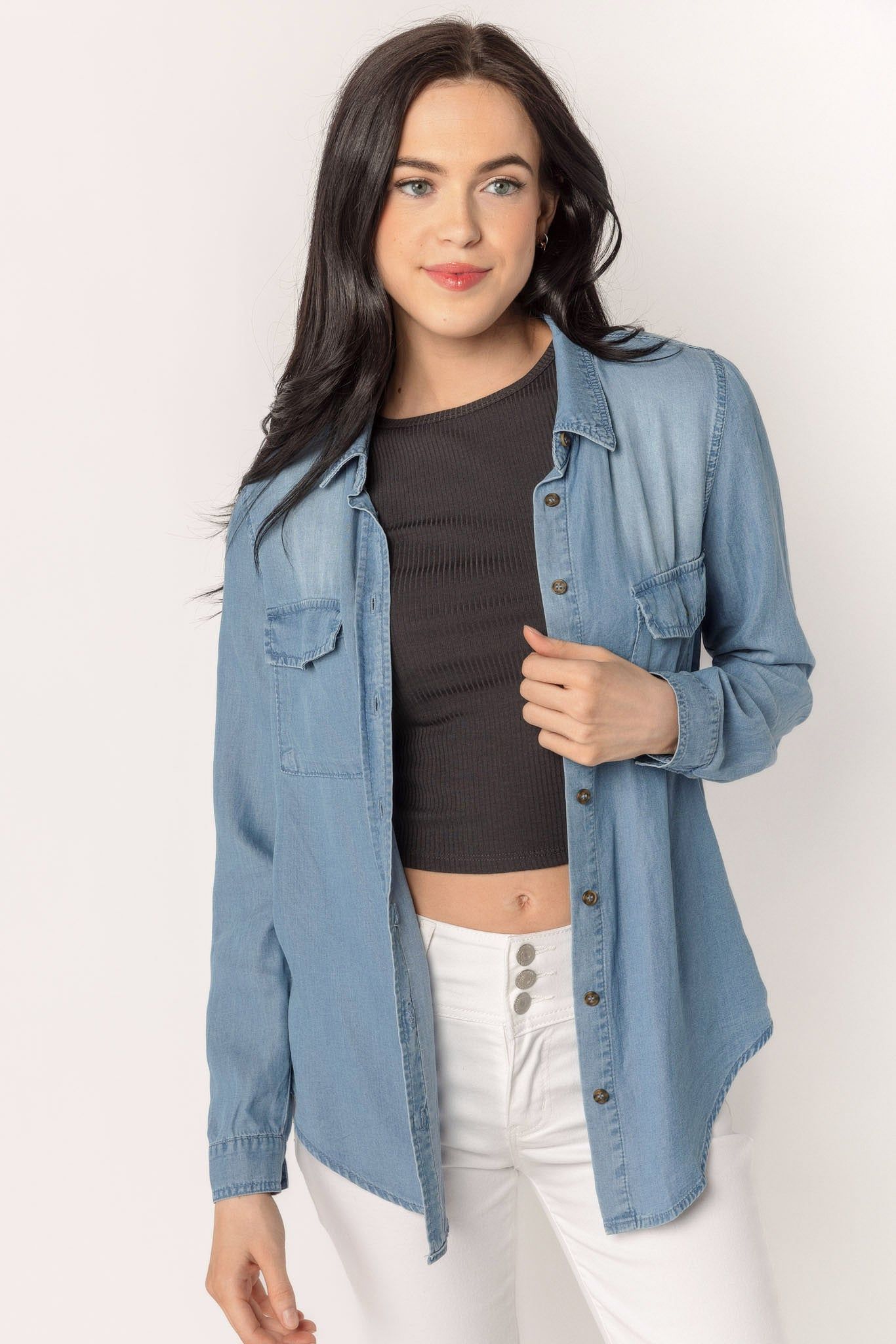 Tencel Long Sleeve Button-Up Shirt sold by Eclipse