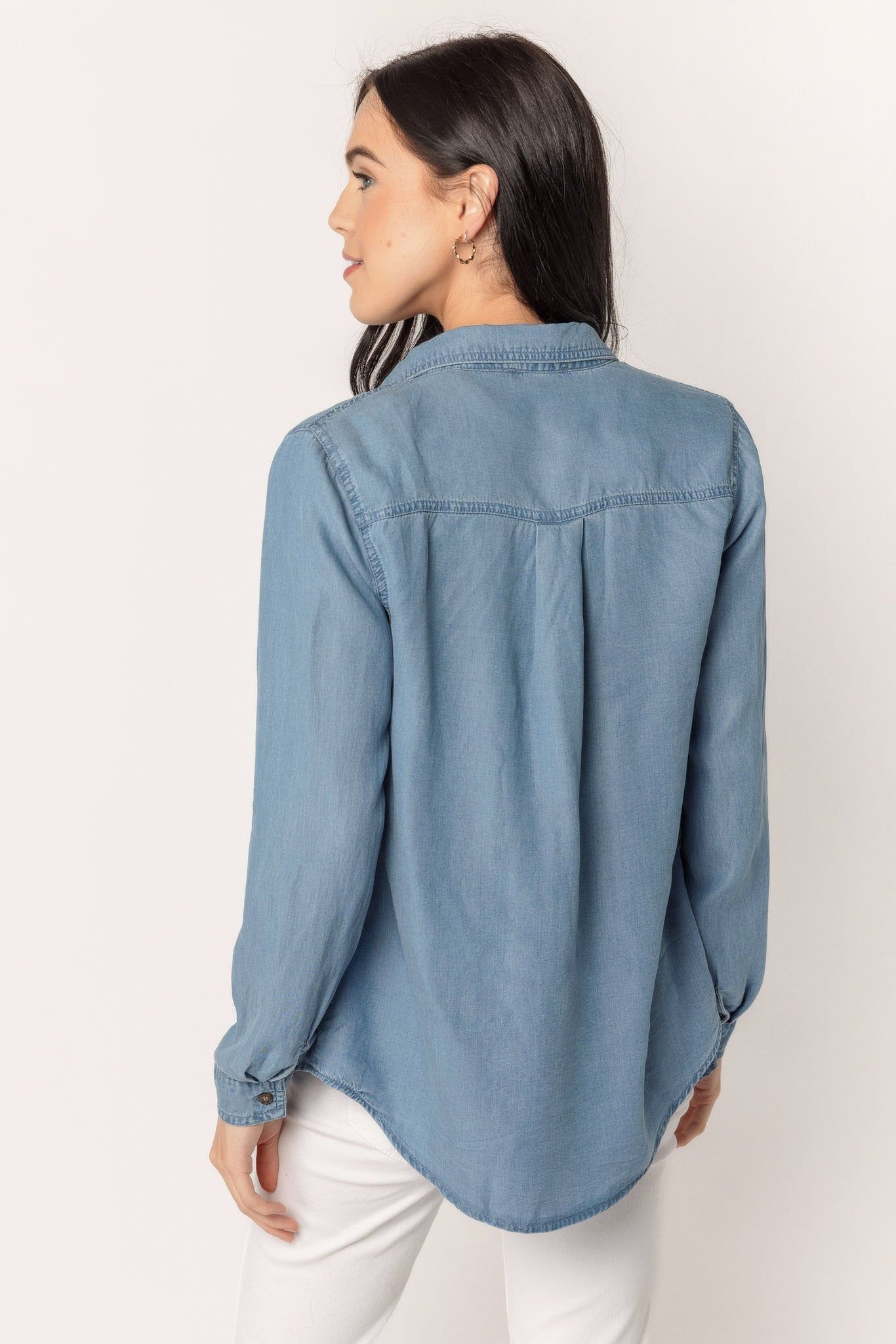 Tencel Long Sleeve Button-Up Shirt sold by Eclipse product image thumbnail 2