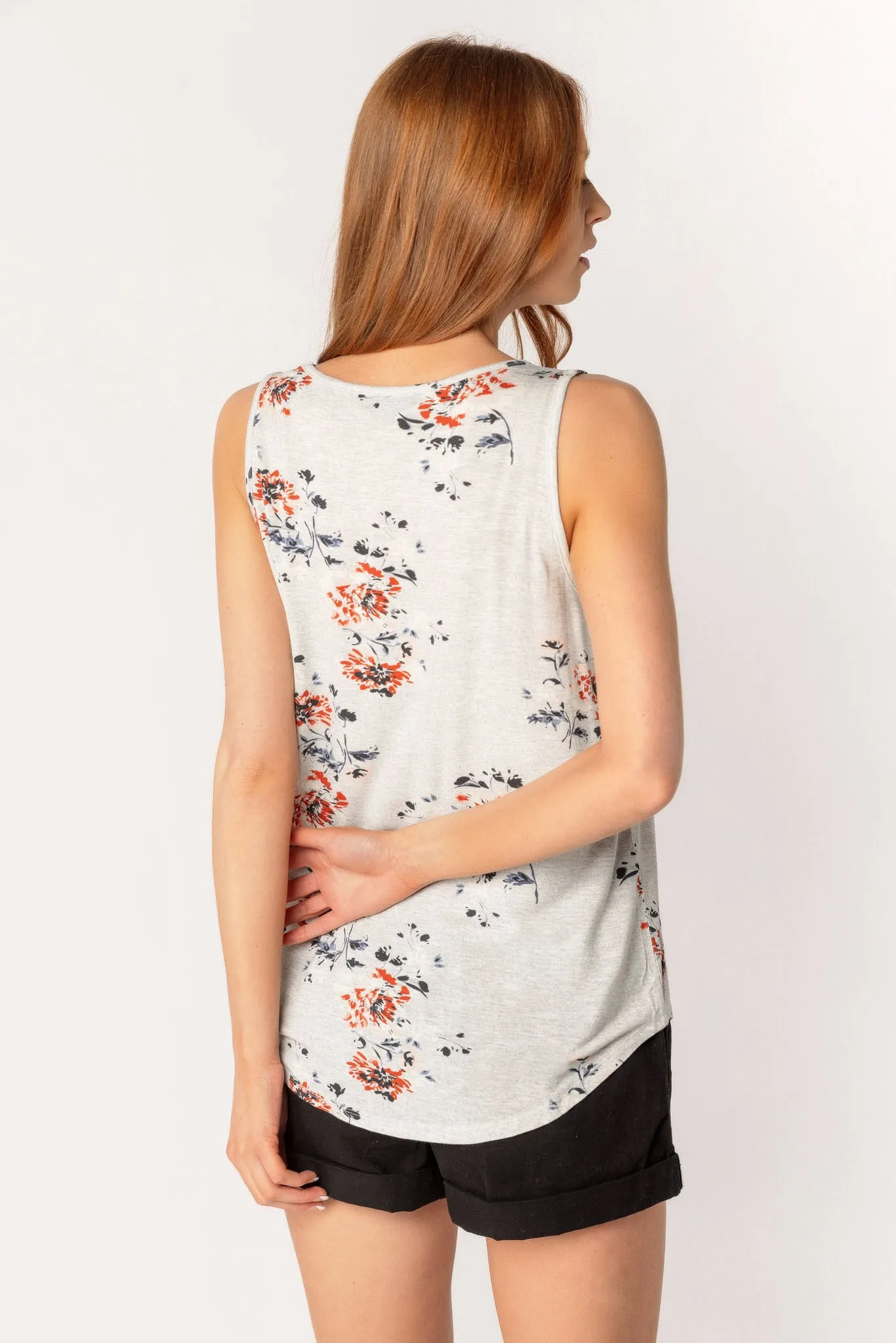 Floral Print Scoop-Neck Tank Top sold by Eclipse product image thumbnail 2