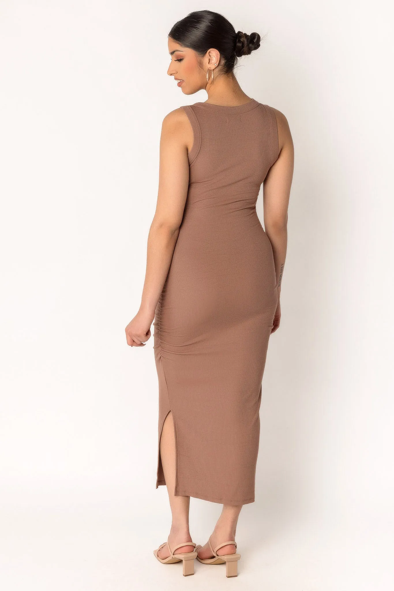 Rib Tank Midi Dress with Ruching sold by Eclipse product image thumbnail 5