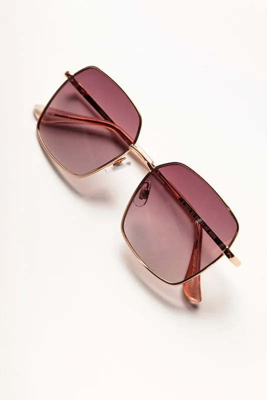 Rectangular Metal Frame Sunglasses sold by Eclipse