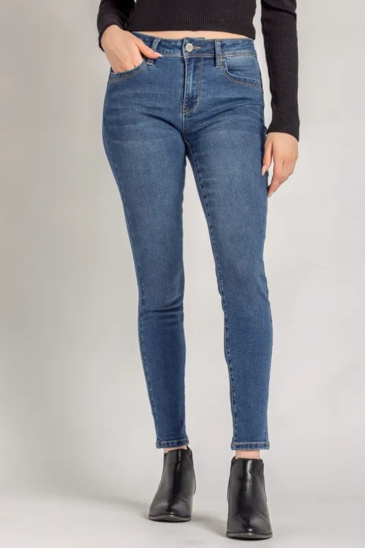 YMI Wannabettabutt Medium Wash Mid-Rise Skinny Jean sold by Eclipse