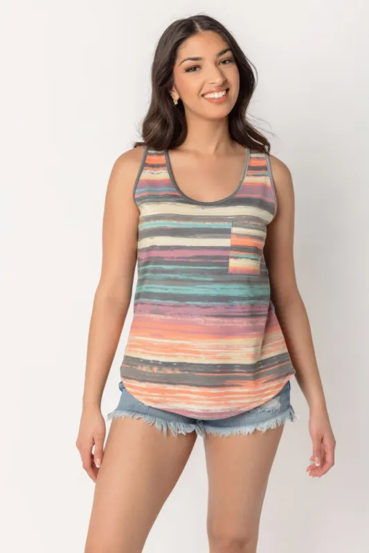 Paintbrush Stripe Tank sold by Eclipse