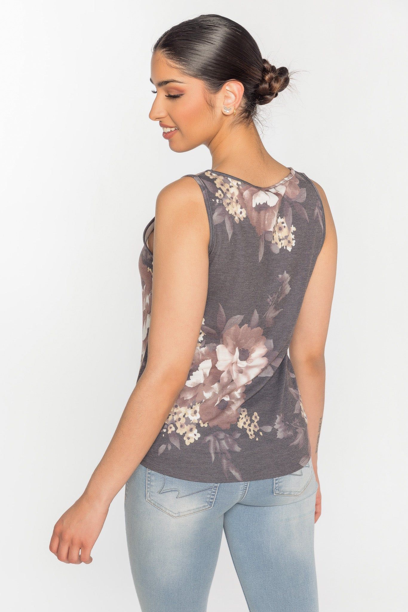 Floral Sleeveless Tie-Front Top sold by Eclipse product image thumbnail 2