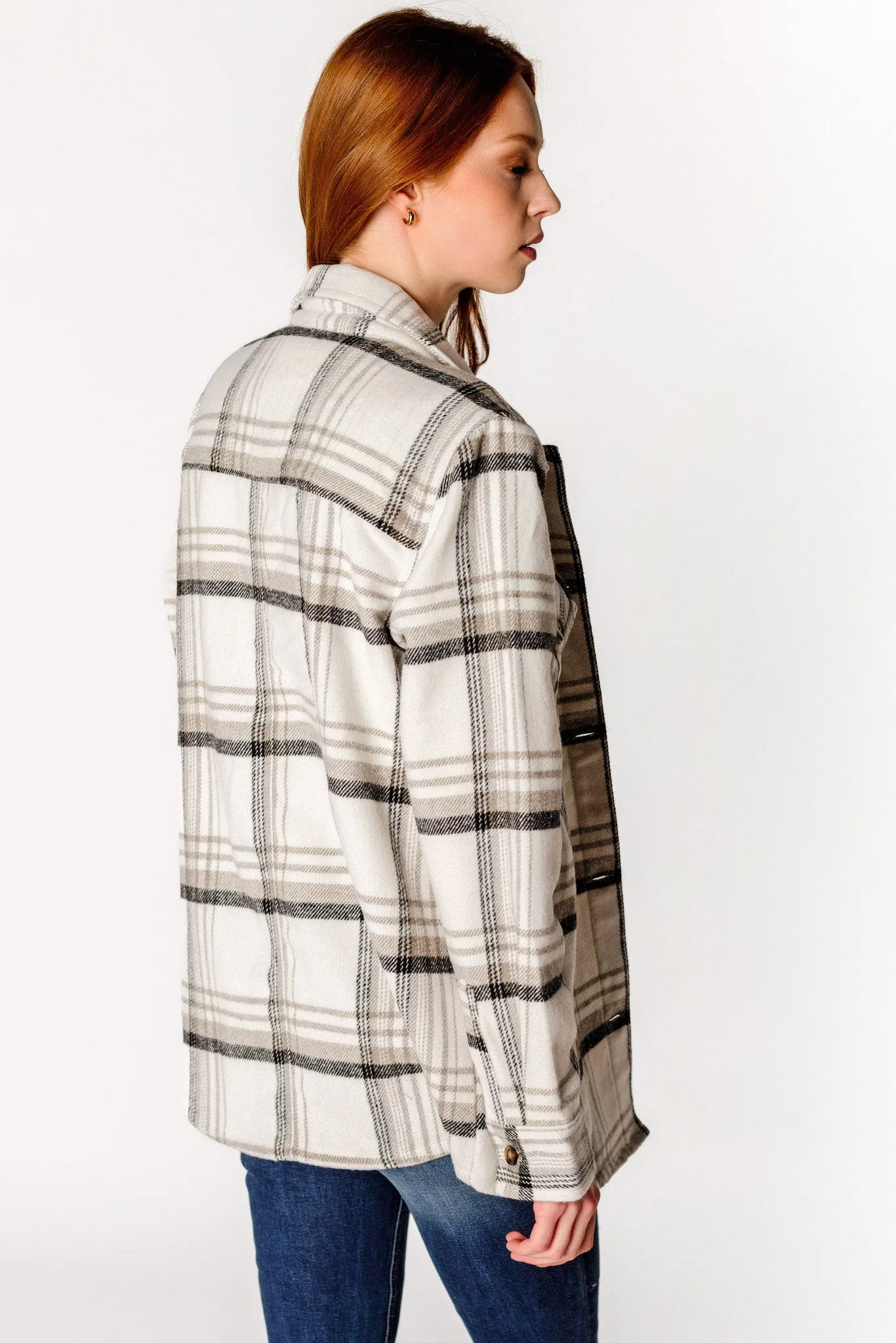 Libby Brushed Plaid Shacket sold by Eclipse product image thumbnail 2