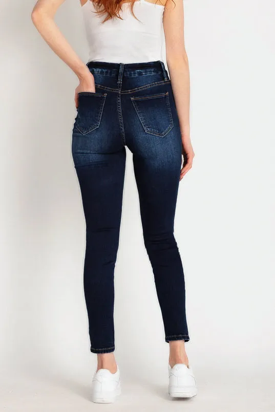 YMI Dark Wash Curvy Fit Ultra High-Rise Skinny Jean sold by Eclipse product image thumbnail 2