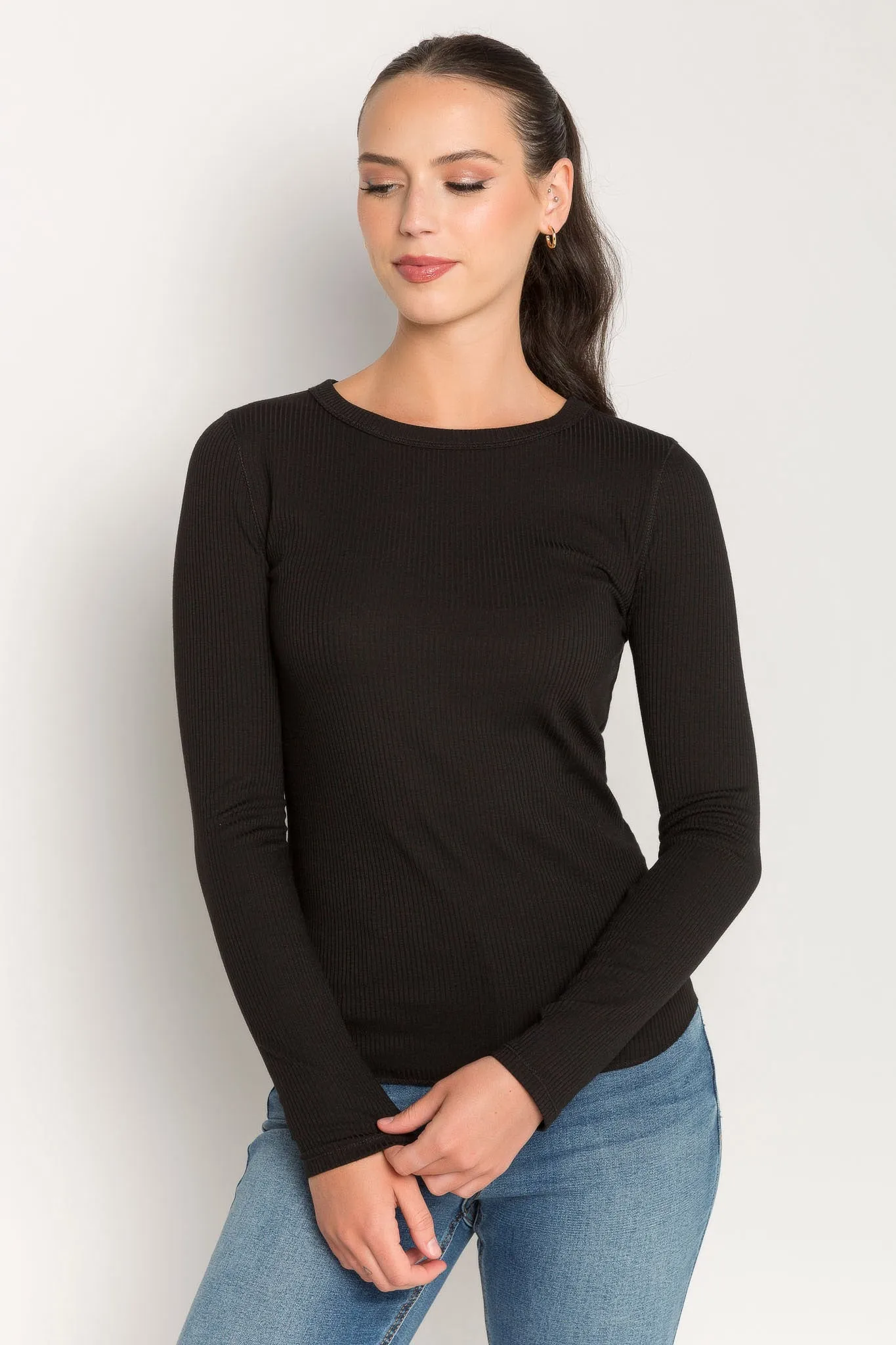 Ribbed Long-Sleeve Top sold by Eclipse product image thumbnail 3
