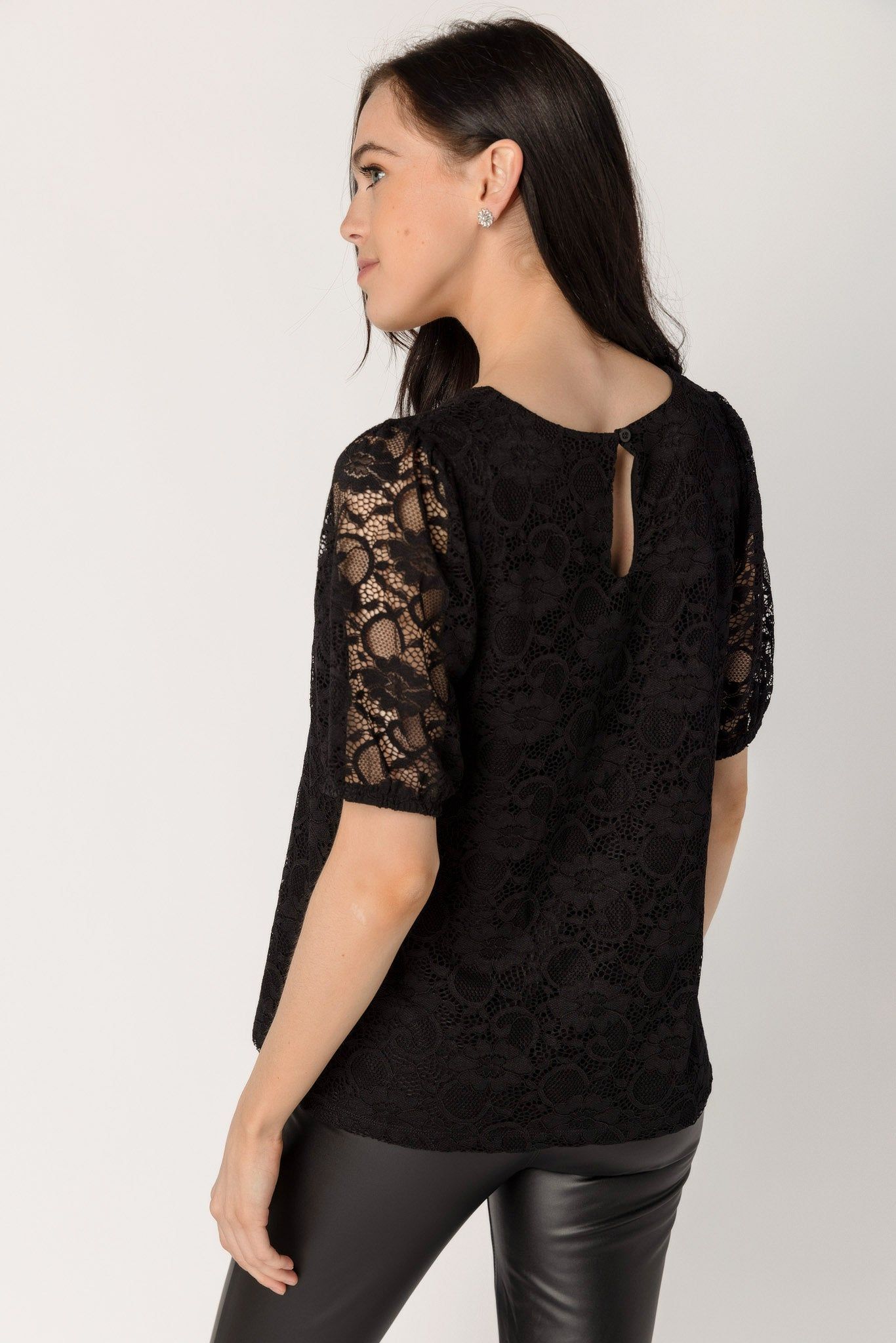 Lace Puff Sleeve Top sold by Eclipse product image thumbnail 2