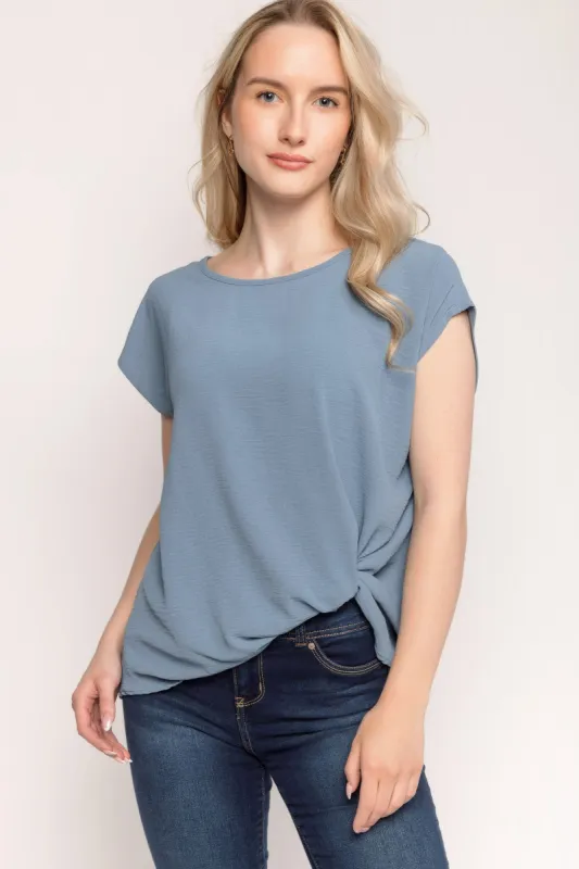 Airflow Twisted Hem Blouse sold by Eclipse