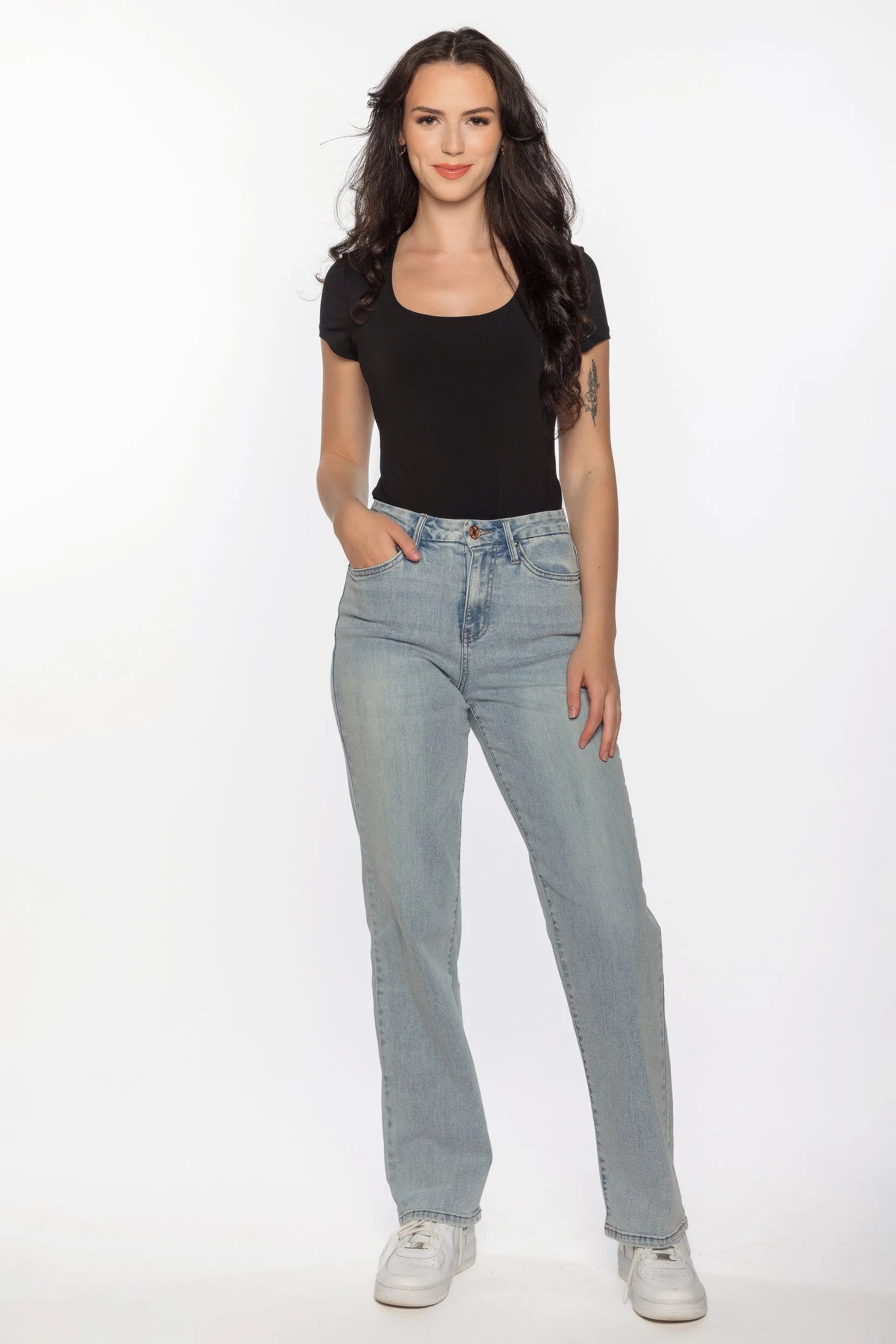 YMI Light Wash Wide-Leg Jean sold by Eclipse product image thumbnail 4