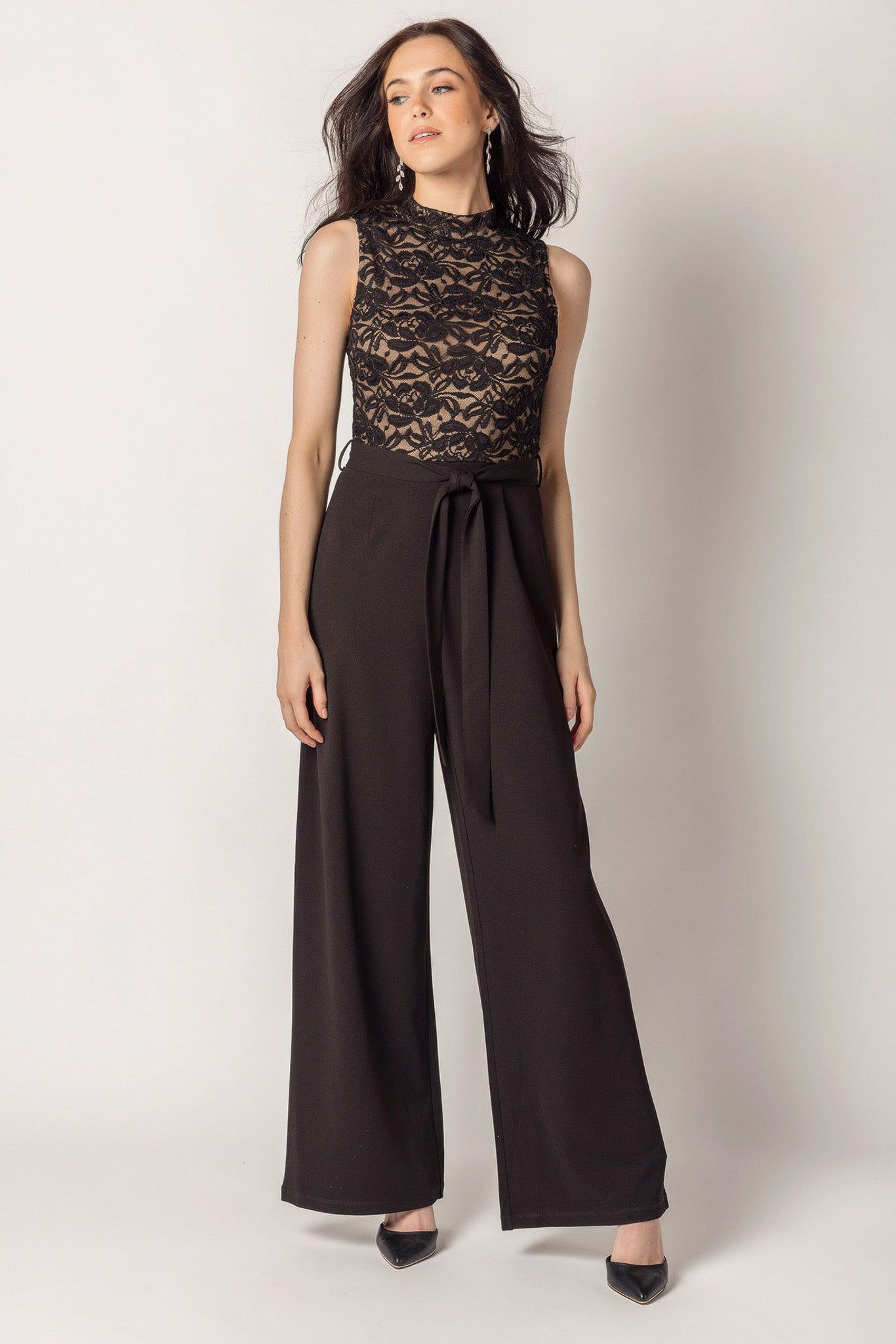 Sleeveless Lace Jumpsuit with Tie-Belt sold by Eclipse product image thumbnail 4