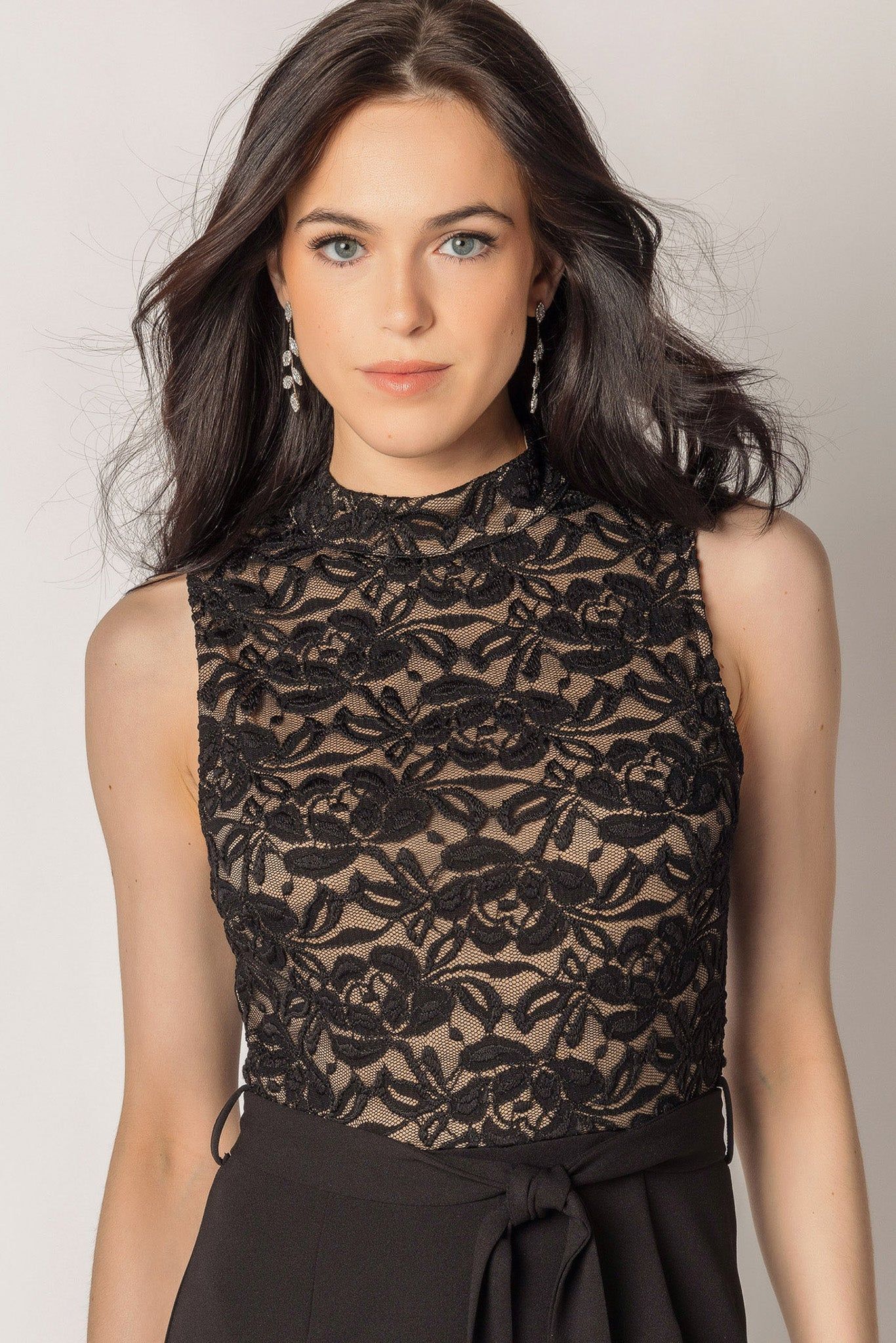 Sleeveless Lace Jumpsuit with Tie-Belt sold by Eclipse product image thumbnail 3