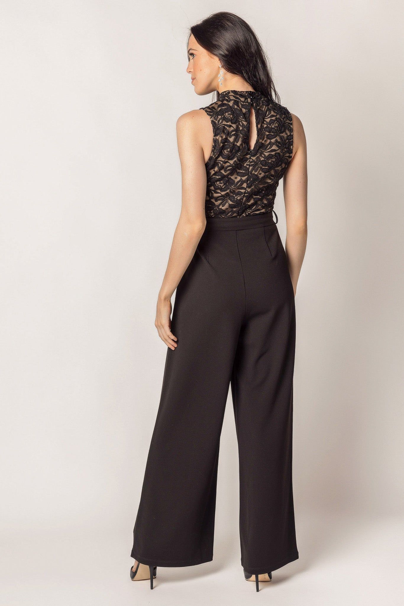 Sleeveless Lace Jumpsuit with Tie-Belt sold by Eclipse product image thumbnail 2